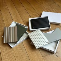 Luxury Lightweight Striped Aluminum Card Holder Minimalist Metal Wallet Portable Credit ID Business Card Storage Case