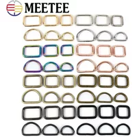10Pcs Metal Bags Buckle 16-50mm Rectangle D Ring Webbing Belt Connect Hook Buckles Handbag Strap Clasp DIY Hardware Accessories
