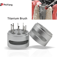 Dental Titanium Brush Implant Surface Threadsfor Implant Restoration Maintenance Autoclavable