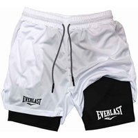 2026 Men's Sports Shorts Printed Sports Shorts, Double Layer, Quick Drying, Basketball, Fitness