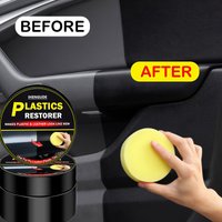 Car Plastic Repair Agent, Car Interior Panel Refurbishment Wax, Coating for Leather, Plastic, and Rubber Polishing and Restoration, Car Maintenance Paste