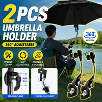 Fishing Umbrella Holder Portable Clamp Bracket Adjustable Universal Umbrella Stand Outdoor Beach Camping Chair Accessories