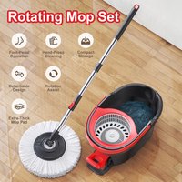 High-Efficiency Spin Mop Set Manual Pressure Dual-Drive Floor Rapid Cleaning Effortless and Durable Specialized for Large Sweep