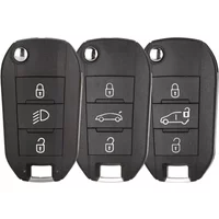For Peugeot Expert 308 3008 2016+ Citroen C4 Cactus 2014+ HU83 433MHz 4A HITAG AES Chip Flip Remote Van Car Flip Key