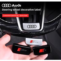 Car Steering Wheel Metal Emblem Sticker Car Interior Accessories For Audi A3 A4 A6 Q5 A5 A1 Q3 Q7 A7 TT Q2 SQ5 RSQ3 RSQ8 S3 S4