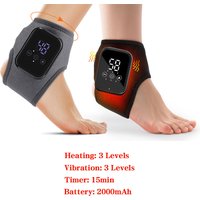 Electric Foot Heat Massager Ankle Heating Massage Hot Compress Vibration Massager 3 Levels Foot and Ankle Joint Brace Wrap