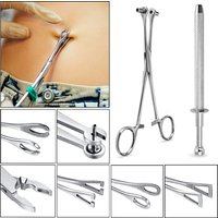 Pince de perçage professionnelle en acier chirurgical, 1 pièce, pour ventre, oreille, langue, Septum, lèvres, pince à épiler, outil d'aiguille de perçage autobloquant