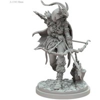 38mm Resin Miniature Figure Female Viking Archer 3D Printed Figurine Model Blank DIY Coloring Unpainted Tabletop Gaming Model
