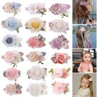 3 teile/satz künstliche Blume Haars pange für Baby handgemachte Haarnadel kleines Mädchen Braut Hochzeit Party Haars pange Prinzessin Haar Zubehör