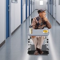 Wheelchair Table Tray, 22.83*20.87in Wheelchair Mounting Wheelchair Table Board for 15.75-19.69 Inches Wheelchair