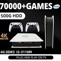 4G Ram Retro Game Console 500G/1T Rom M15 Batocera and Win11 I3-3110M 70000+Games For Wii PS2 PSP NGC N64 Play&Plug On TV