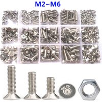 Innensechskantschraube M2 M2,5 M3 M4 M5 M6 DIN7991 Edelstahl 304 Innensechskant Innensechskant Flachsenkkopfschraube und Mutternensatz