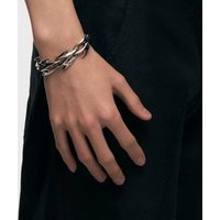 Titanium Steel Thorn Bracelet, Gothic Edgy Statement Cuff, Punk Rock Jewelry For Men Gifts