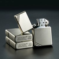 ZORRO Pure Copper Windproof Metal Personalized Creative Square Head Retro Vintage Parallel Line Lighter