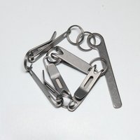 1PC Titanium Alloy Buckle Hook Titanium Clasp Key Ring Portable Outdoor EDC Tool for Camping Hiking Daily Use