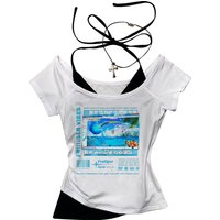 Frutiger Aero-Top-T-Shirts für Mädchen, klassische ästhetische Anime-Grunge-T-Shirts, farbenfrohe Top-T-Shirts im Stil der 2000er Jahre, psychedelische, farbenfrohe Hip-Hop-T-Shirts, trendige