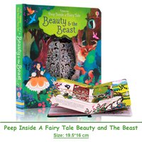 Usborne Peep Inside A Fairy Tale Beauty and The Beast 3D Flap English Picture Books for Kids Children Reading Story Book