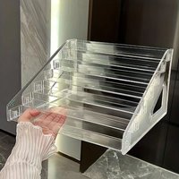 3/5/7 Tiers Acrylic Display Stand Rack Shelf Ladder Display Rack Bagi Storage Multi-Layer Doll Figurine Transparent Display Rack