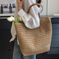 Summer beach vacation straw woven bag, new versatile commuting shoulder bag, woven tote