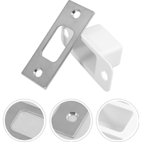 Stainless Steel Door Latch Security Strike Plate Guide Piece With Double Steel Plates For Doors Locks Thickened Door Back Plates