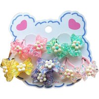 2PCS New Bright Flower Bow Girls Elastic Hair Bands Kids Princess Lovely Hair Accessories Children Hair Ties Baby Headwear
