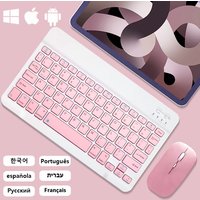 For Android Ios Windows Extra Long Standby Bluetooth Wireless Keyboard Pink Multilingual Tablet Keyboard And Mouse Accessories