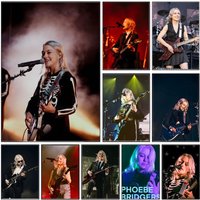 Singer P-Phoebe Bridgers Poster Self-adhesive Art Waterproof Paper Sticker Coffee House Bar Room Wall Decor