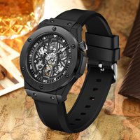 LIGE Fashion Luxury Mechanical Watches for Men Military Casual Sports Silicone Waterproof Luminous Business Automatic Male Watch