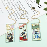 New Cute Naughty Stitch Bookmark Anime Fans Collect Metal Book Mark School Supplies Gifts From Parents to Kids for Book Lovers