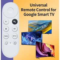 Voice Remote for Google Chromecast TV, Replacement G9N9N Remote with Google Assistant, YouTube Netflix Shortcuts, for 4K Snow