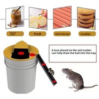 Intelligent Bucket Flipping Mouse Catcher Trap Automatic Reset Sliding Lid Pitfall Trap for Home Garage Basement Pest Control