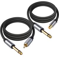 1/4 Inch 6.35 to RCA Audio Cable 6.5mm TS Mono to RCA Jack Interconnect Cord for Phono Guitar Mixer Amplifier Speaker