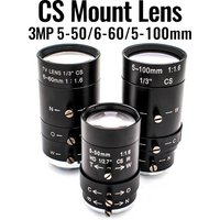 HD 3Megapixel Varifocal Lens CS Mount 5-50mm/6-60mm/5-100mm Manual Zoom Industrial Lens For CCTV Surveillance Security Cameras