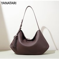 YANATARI shoulder bag dumpling top grain leather leather handbag Large Capacity minimalist Crossbody bag women luxury tote bag