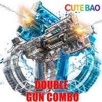 Electric Double Gun Combo Water Guns for Adult Powerful Squirt Automatic Water Blasters Summer Outdoor Beach Toy 1pc 2pcs Option