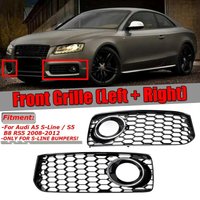 Przednia kratka reflektora przeciwmgielnego do Audi A5 S-Line S5 B8 RS5 2008-2012, kratka sportowa z siatką o strukturze plastra miodu, osłona lampy przeciwmgielnej.
