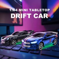 1: 64 Desktop Drift Car Four-Wheel Drive Full Proportion Mini Racing Toy With Rechargeable Battery, Children's Holiday Gift