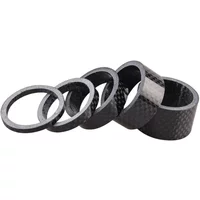 AliExpress NONE 5PCS Bicycle Carbon Fiber Spacer 3/5/10/15/20mm MTB Headset Washer 28.6mm Fork Tube Spacer Mountain Bike Accessories