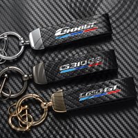 For G310 GS C400GT C650GT Logo Emblem Motorcycle Carbon Fiber Leather Zinc Alloy Keychain Microfiber Key Chain Gift Accessories