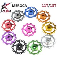 11T 13T Aluminum Guide Wheel Rear Derailleur Pulley Metal Bearing Guide Part Pulley Bearing MTB Cycling Accessory