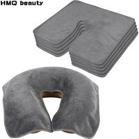 U-Shaped Facial Pillow Cover Microfiber Face Cradle Covers Large Size Soft and Reusable Massage Headrest Cover Beauty Supplies