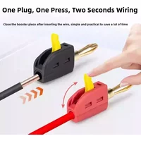 10PCS 4mm Banana Plug High Current Quick Connect Gold-plated Banana Connector 32A Electrical Test