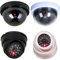Creative Dummy Dome Fake Security Camera CCTV 30pc False IR LED W/ Flashing Red LED Light Black/White Simulation Fake Monitor