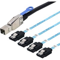 External Mini SAS HD SFF-8644 to 4 Port SATA 7P Female Hard Disk Data Server Raid Cable