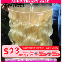 13x6 HD Lace Frontal Body Wave 613 Blonde Hair Ultra Thin Lace Frontal Closure Only Ear to Ear HD Transparent Lace Deep Part