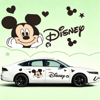 Disney Mickey Mouse Full Car Body Side Sticker Racing Full Color Decal Vinyl Self‑adhesive Decor Accessories For Honda Cars