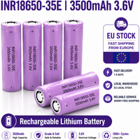 INR18650 35E 3500mAh 3,7V Wiederaufladbare Li-Ionen-Batterie 18650 Zelle für E-Bike, Taschenlampe, Staubsauger, Elektrowerkzeug, tragbares Gerät, Ersatz-DIY-Akkupack, EU-Lokallieferung