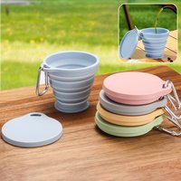 Foldable Silicone Water Cup Non BPA Lightweight Portable Collapsible Leakproof Water Cup For Travel Camping Outdoor Activities