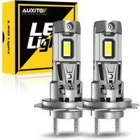 AUXITO 2Pcs Mini H7 LED Headlight Bulbs CANBUS 22000LM 120W Car Turbo Driving Headlamp Error Free 6500K White High Low Beam 12V
