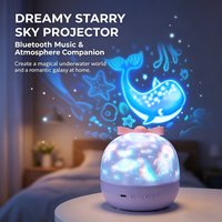 Fantasy Creative Projector 6 in 1 Projector Slides 360°Rotating Ocean Universe Bedroom Atmosphere Night Lamp Kids Birthday Gift
